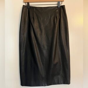 Halogen Faux Leather Pencil Skirt